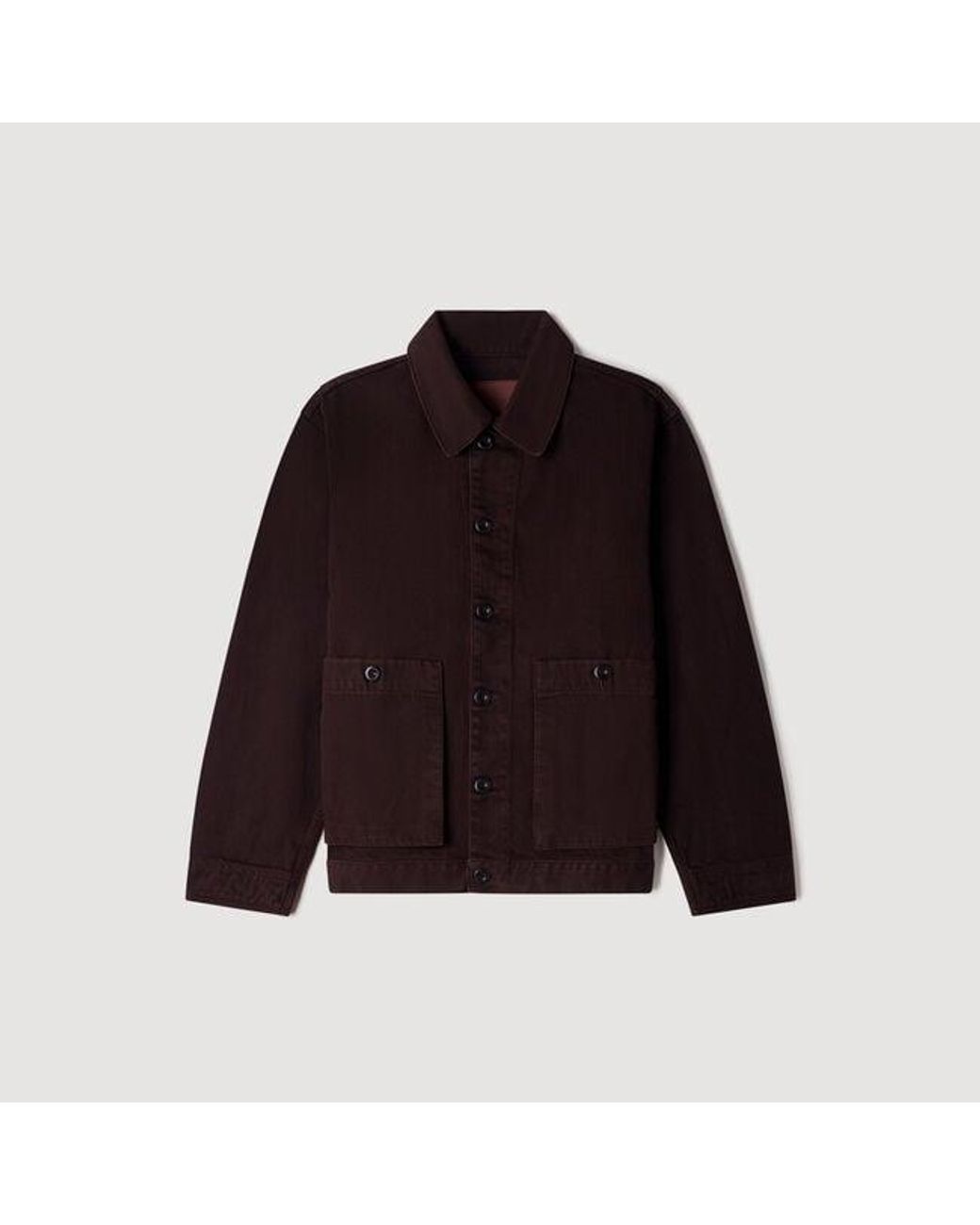 Sandro Blue Denim Worker Jacket for men