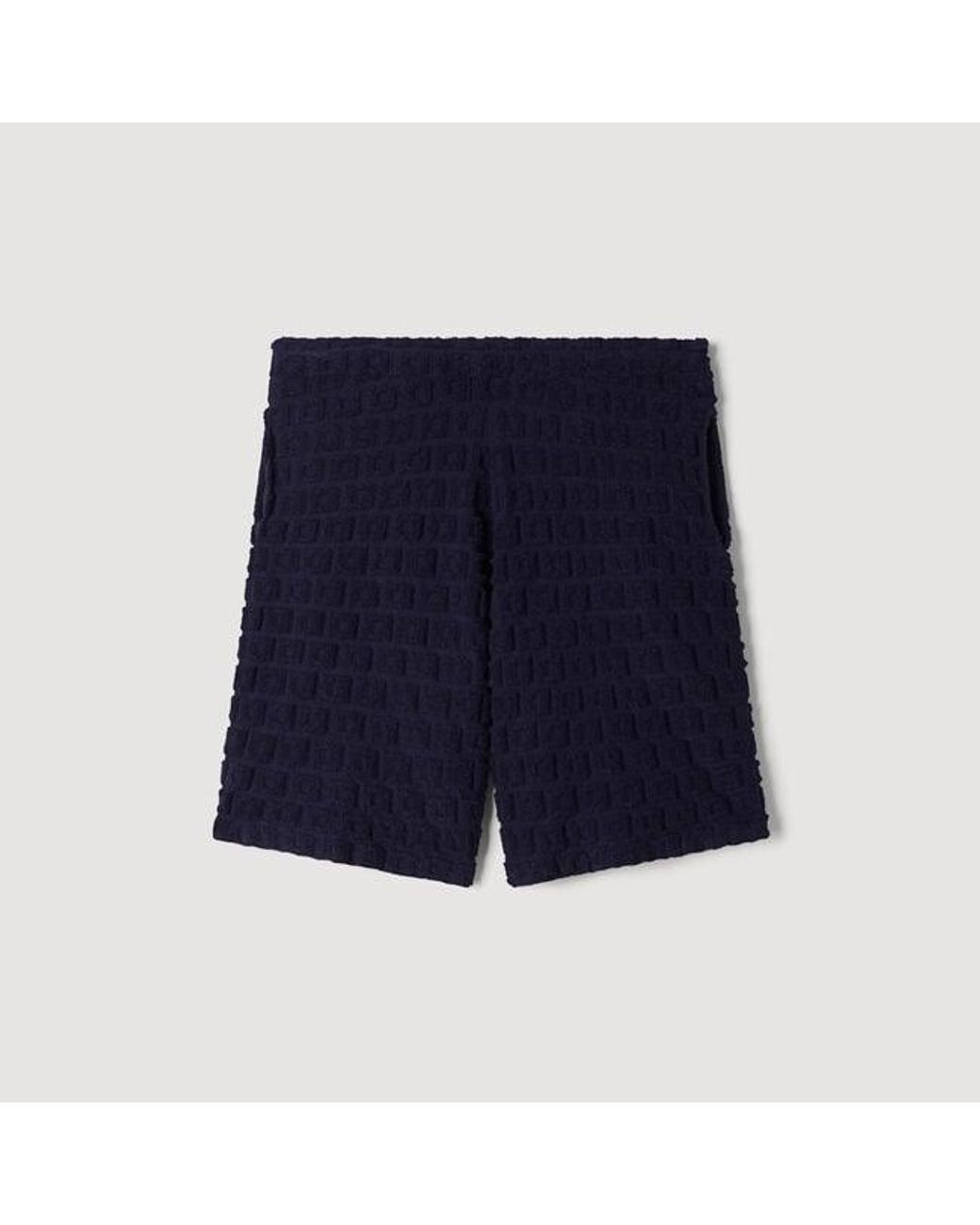 Sandro Blue Terry Cloth Shorts for men