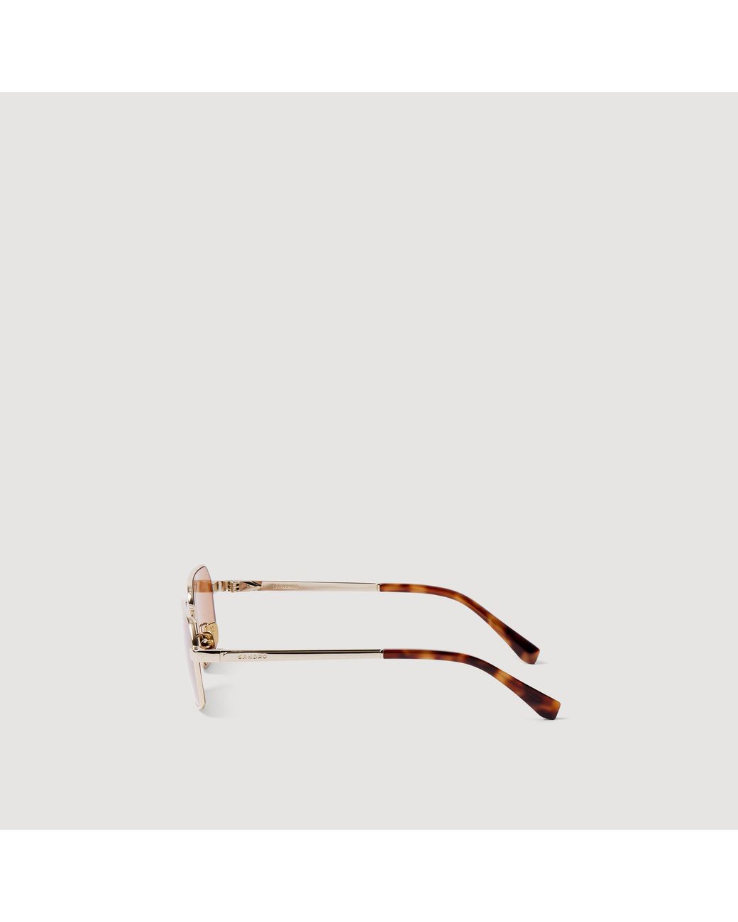 Sandro Pink Acetate And Metal Sunglasses
