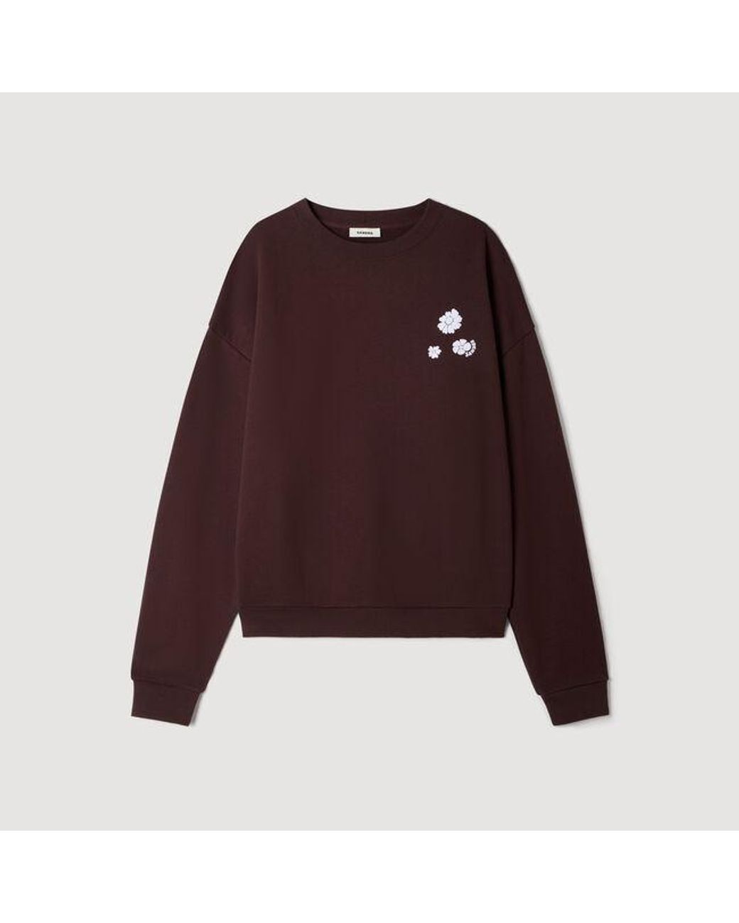 Sandro Blue Oversized Floral Sweatshirt for men