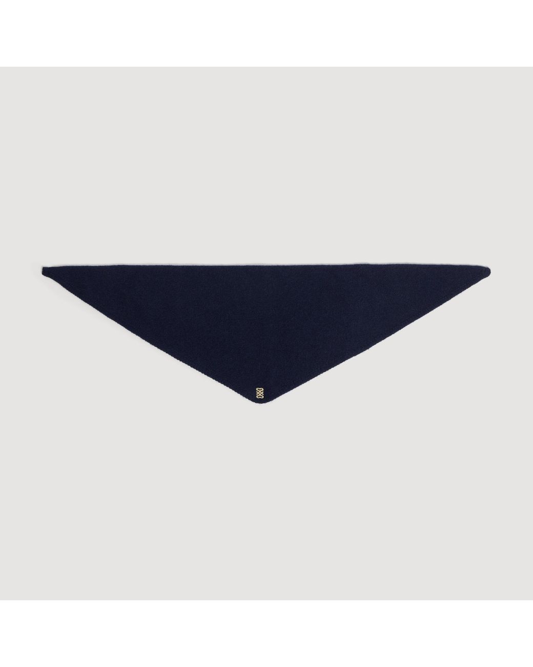 Sandro Blue Wool Pull Through Scarf