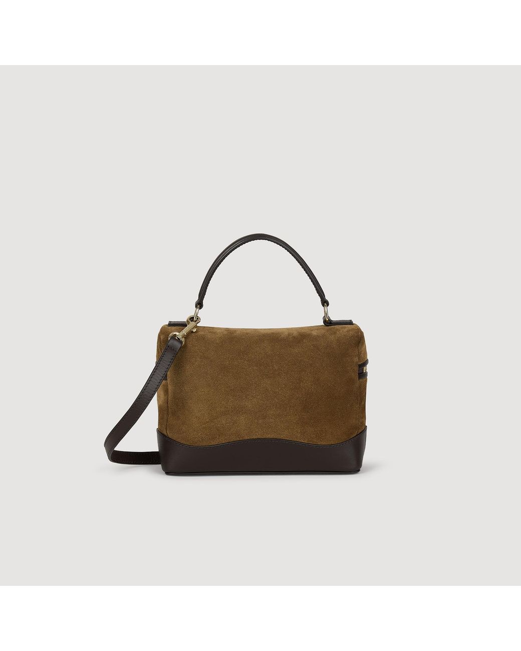 Sandro Brown Tangolino Leather And Suede Vanity