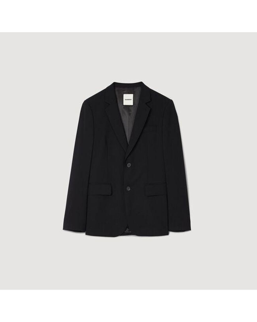 Sandro Blue Virgin Wool Suit Jacket for men