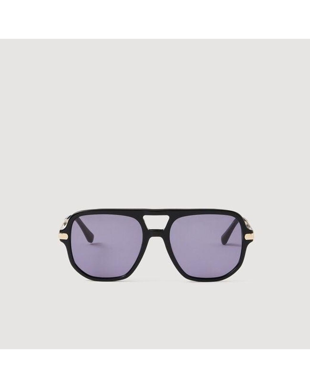 Sandro Purple Metal And Acetate Sunglasses