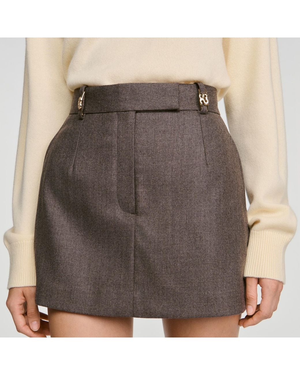 Sandro Multicolor Wool Skort
