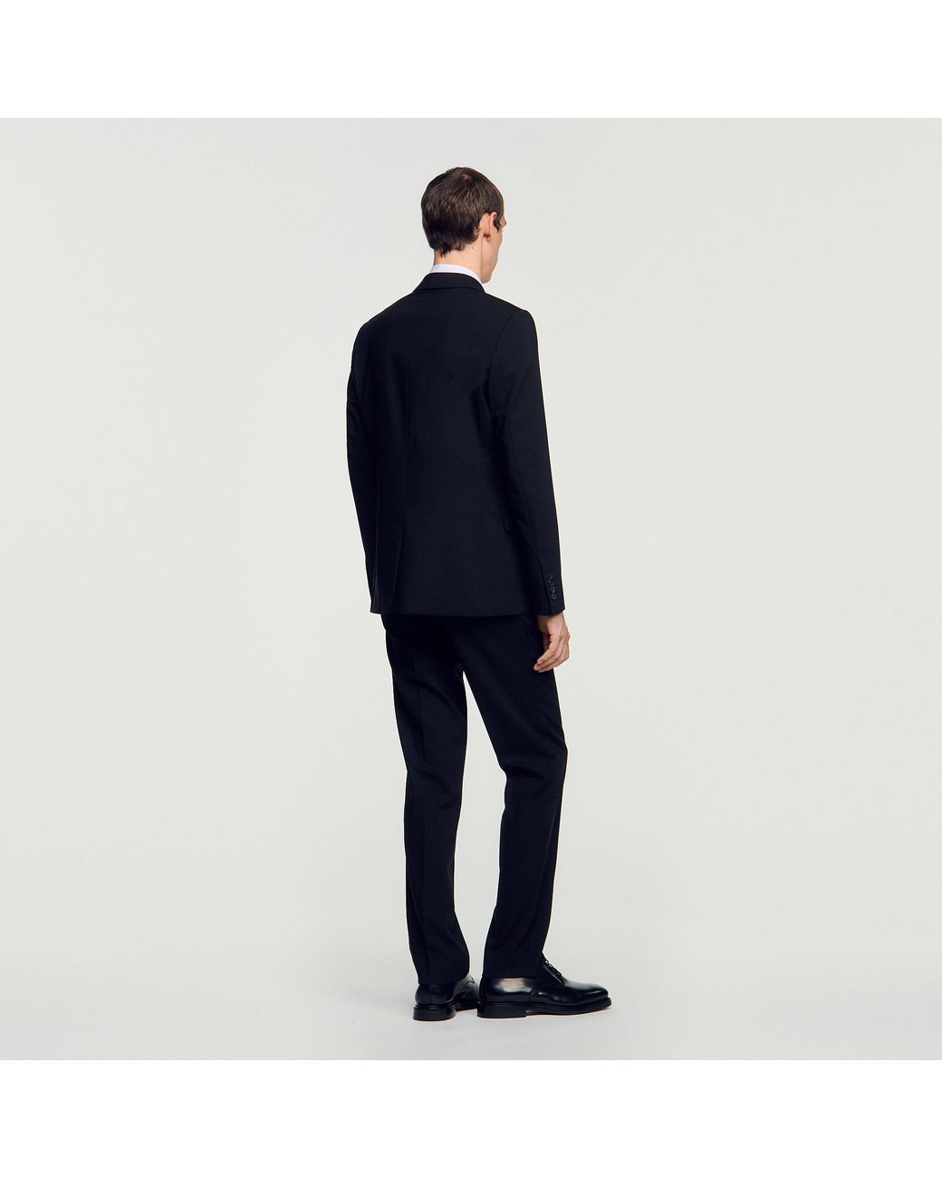 Sandro Blue Virgin Wool Suit Jacket for men
