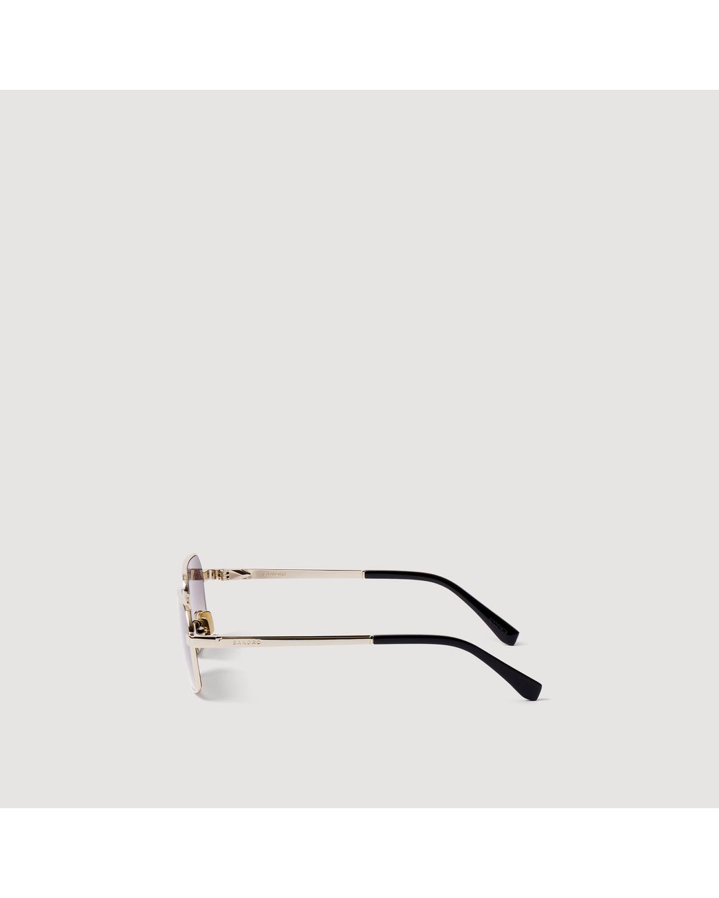 Sandro Black Acetate And Metal Sunglasses