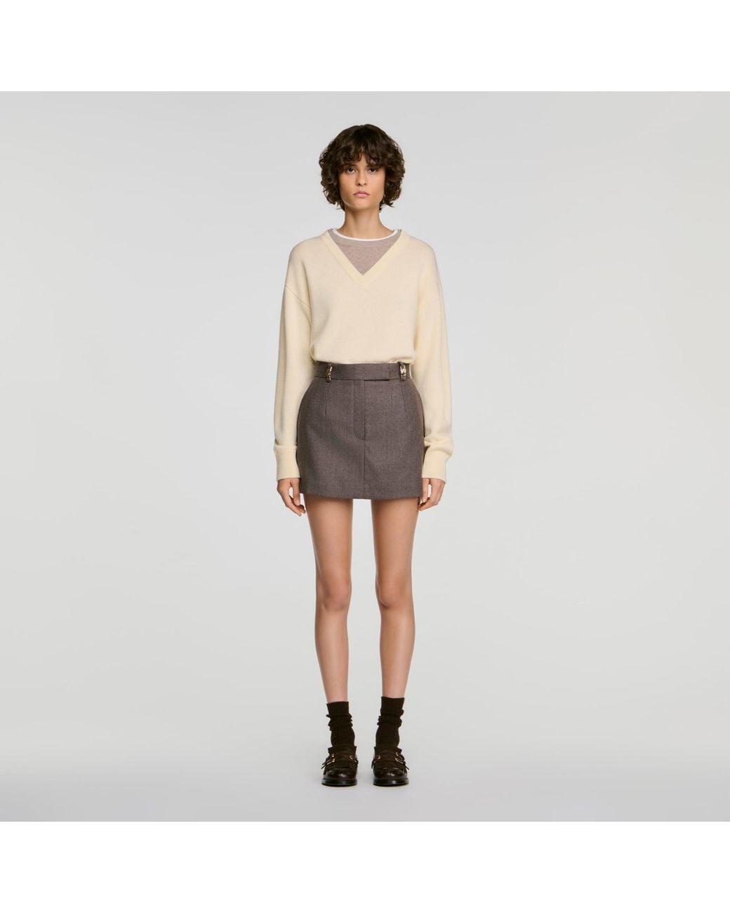 Sandro Multicolor Wool Skort