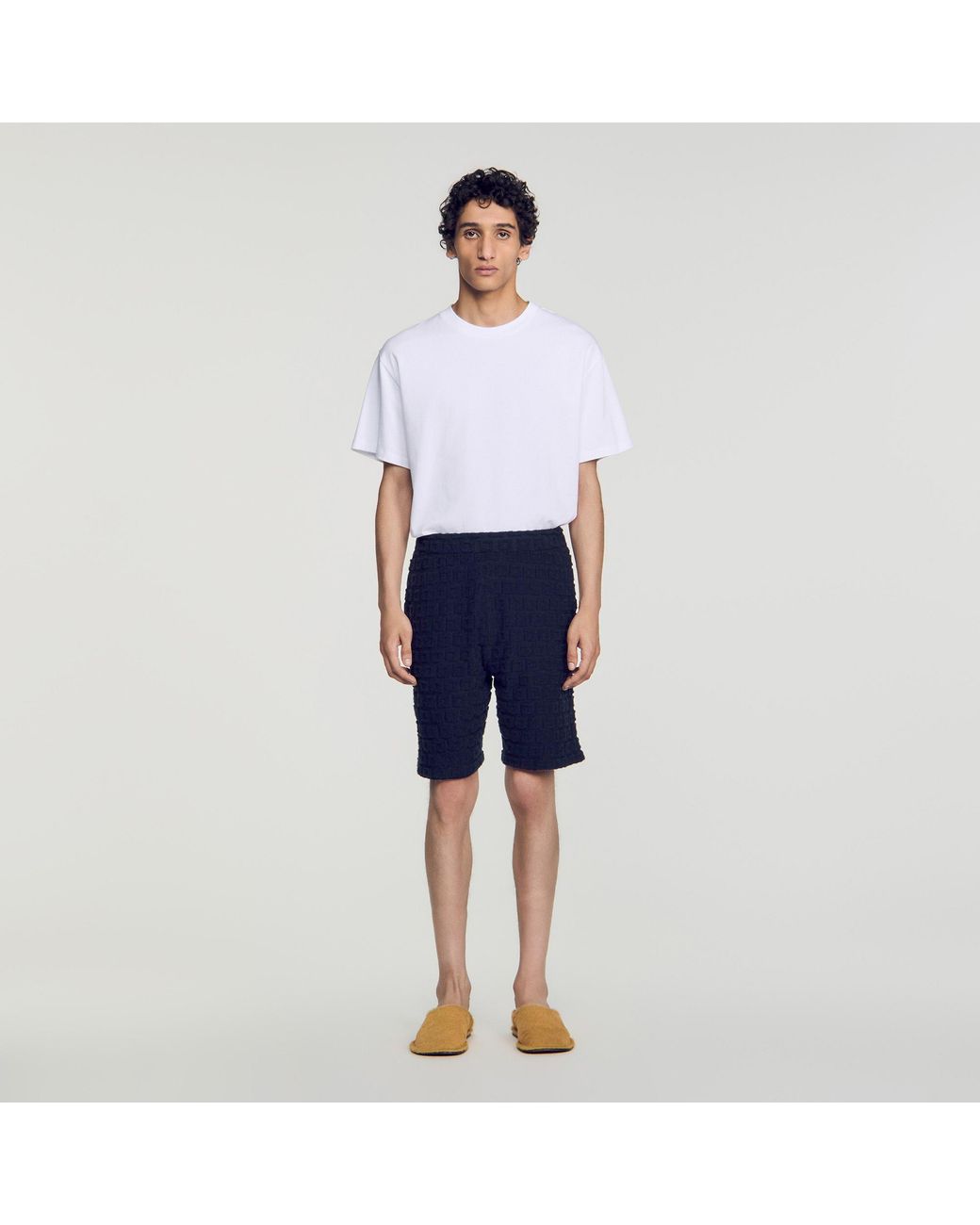 Sandro Blue Terry Cloth Shorts for men