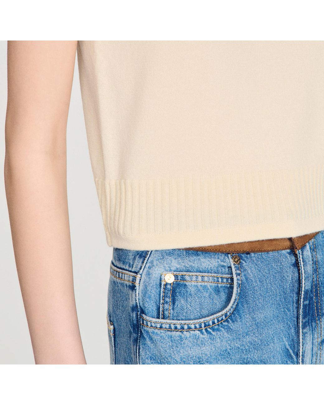 Pull sans manches Sandro en coloris Blue