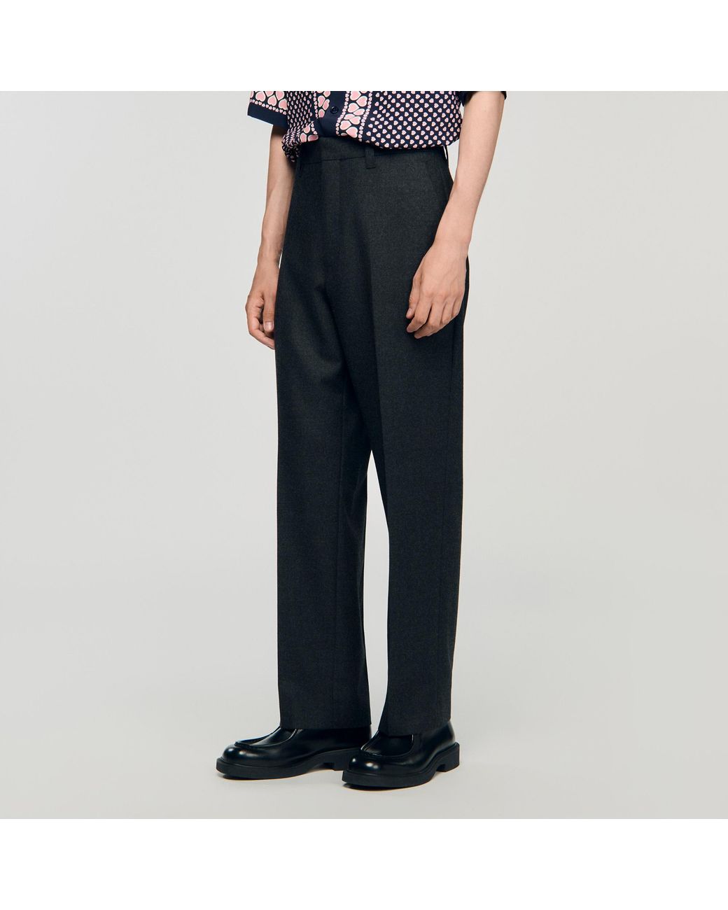 Sandro Blue Heart Motif Flowing Shirt for men