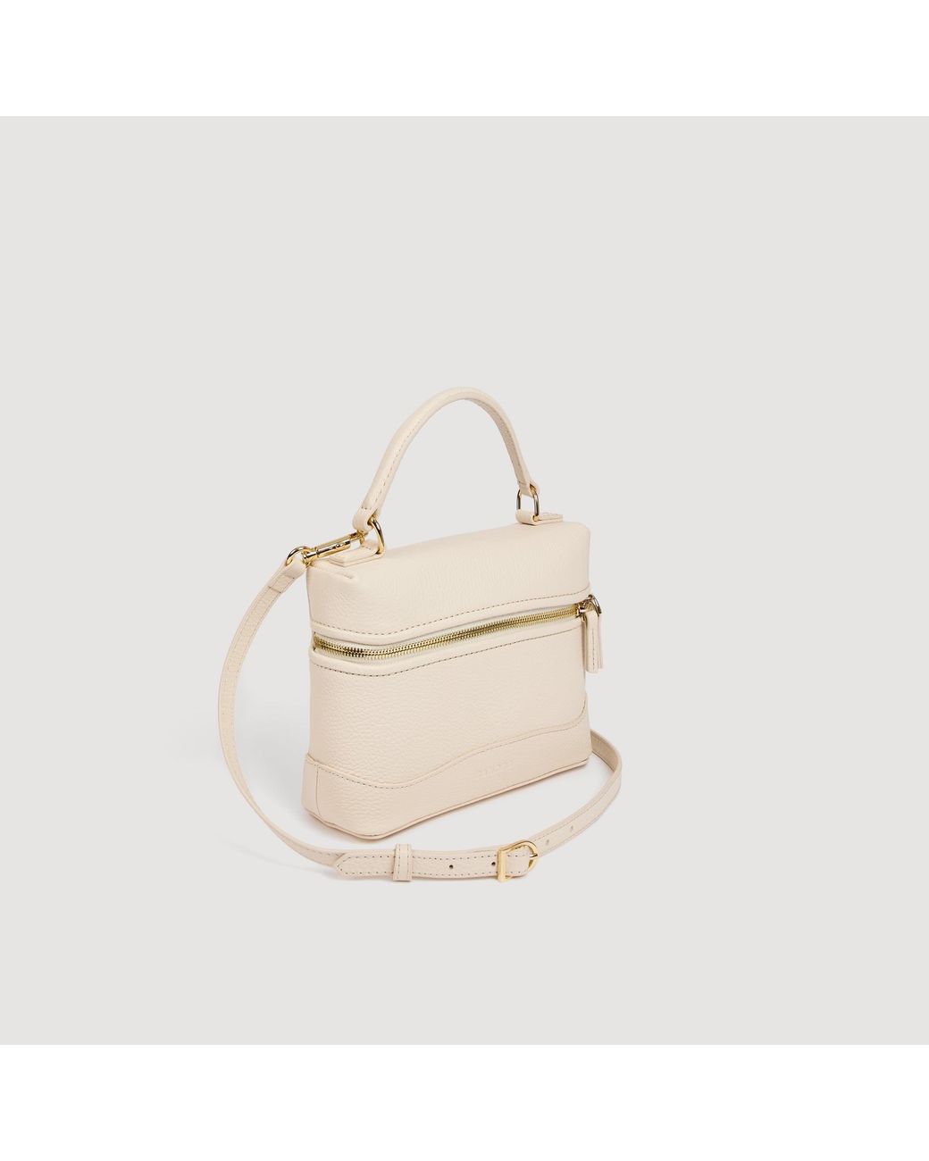 Sandro Natural Grained Leather Tangolino Bag