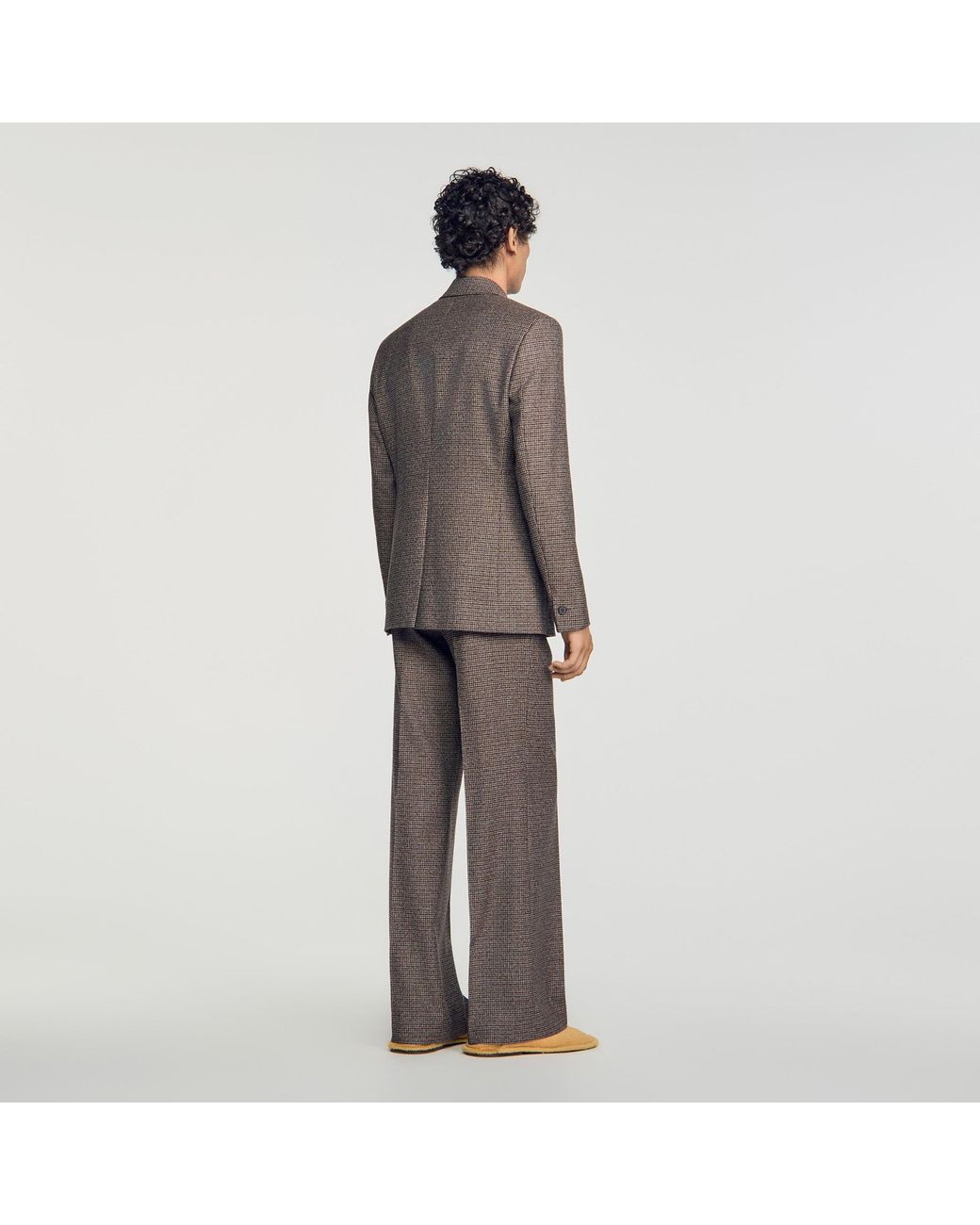 Sandro Gray Wool Suit Jacket for men
