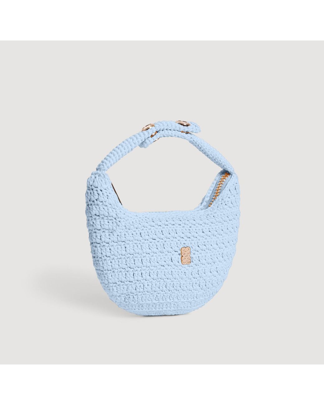Sandro Blue Crochet Small Leather Goods