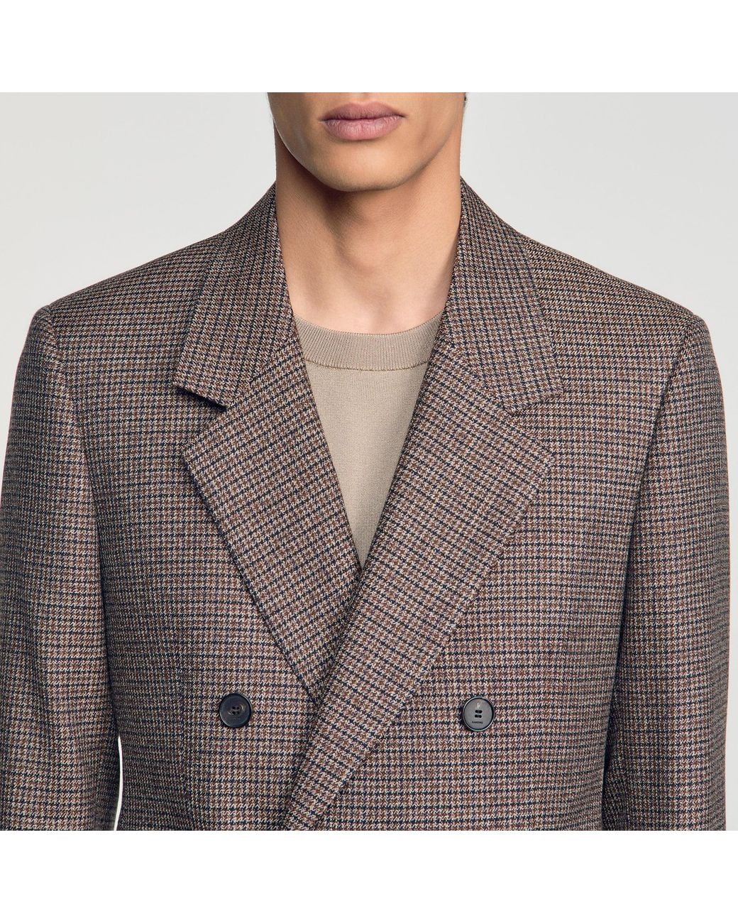 Sandro Gray Wool Suit Jacket for men