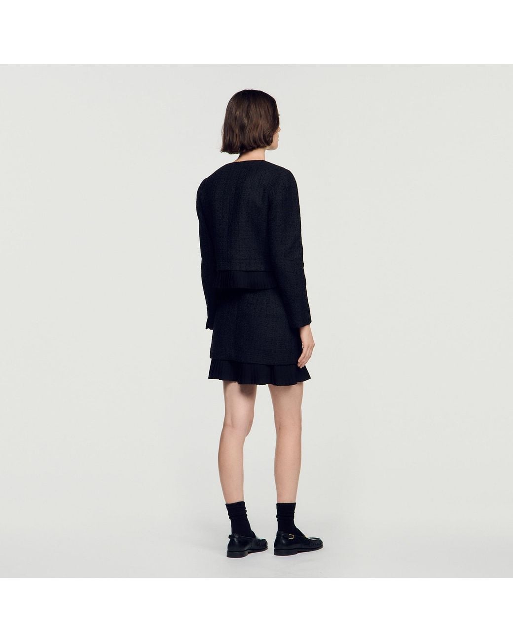 Sandro Blue 2-In-1 Tweed Jacket