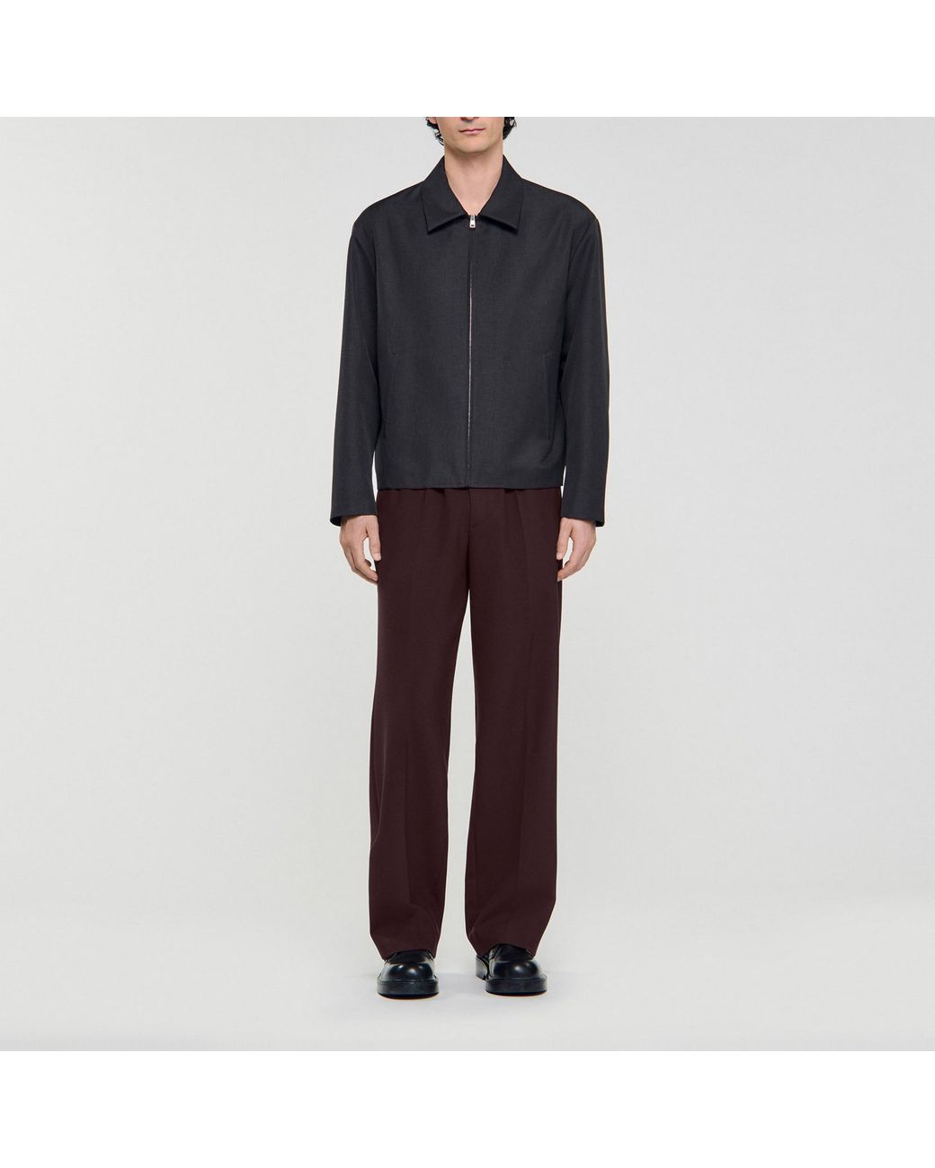 Blouson technique zippé Sandro pour homme en coloris Black