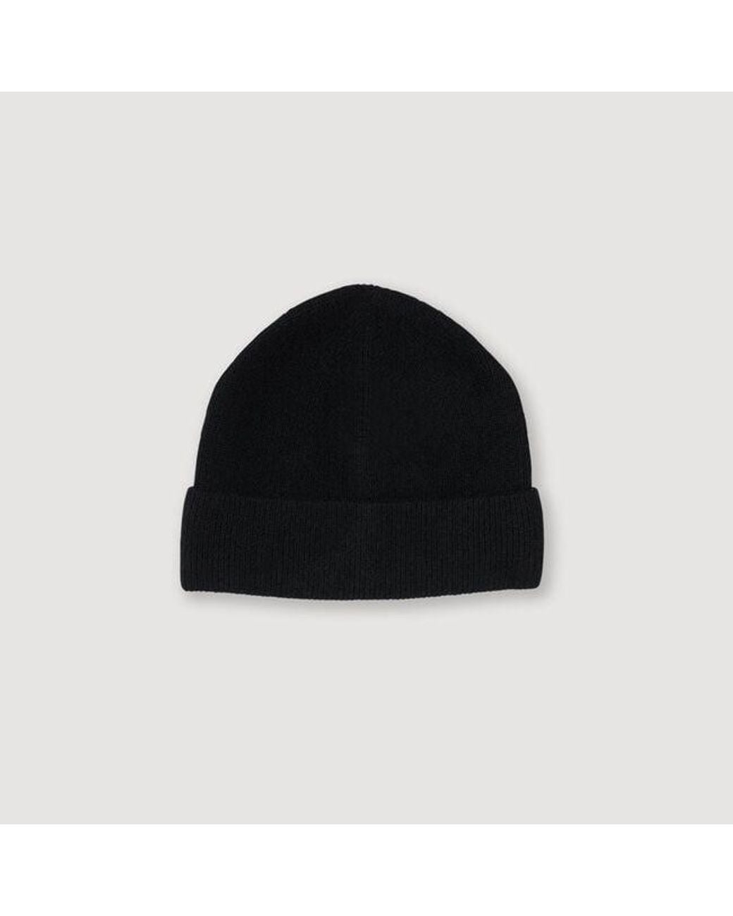 Sandro Black Cashmere Hat for men