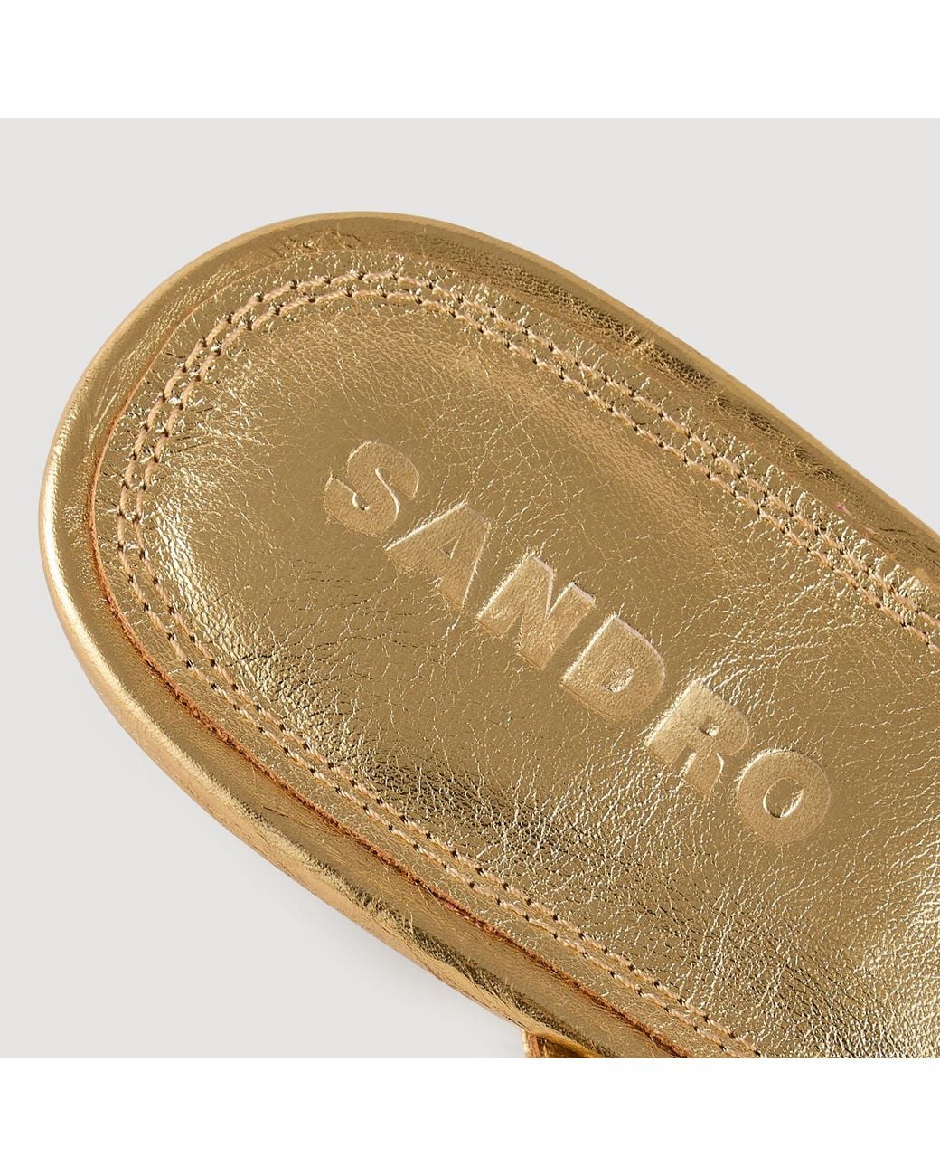 Sandro Metallic Sandals With Straps