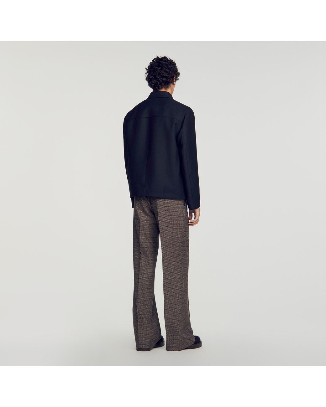 Sandro Blue Patch Pocket Jacket for men