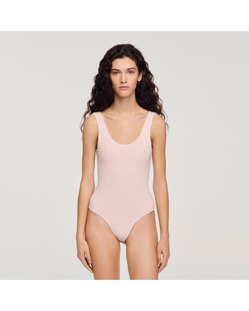 Sandro Natural Knit Bodysuit
