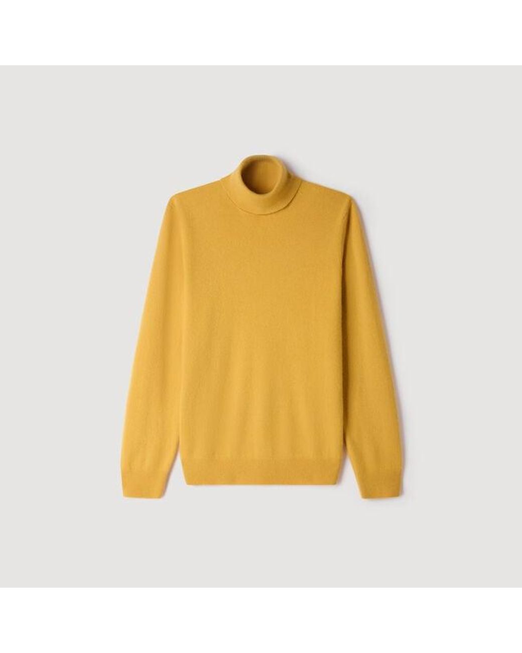 Sandro Yellow Cashmere Turtleneck Sweater for men