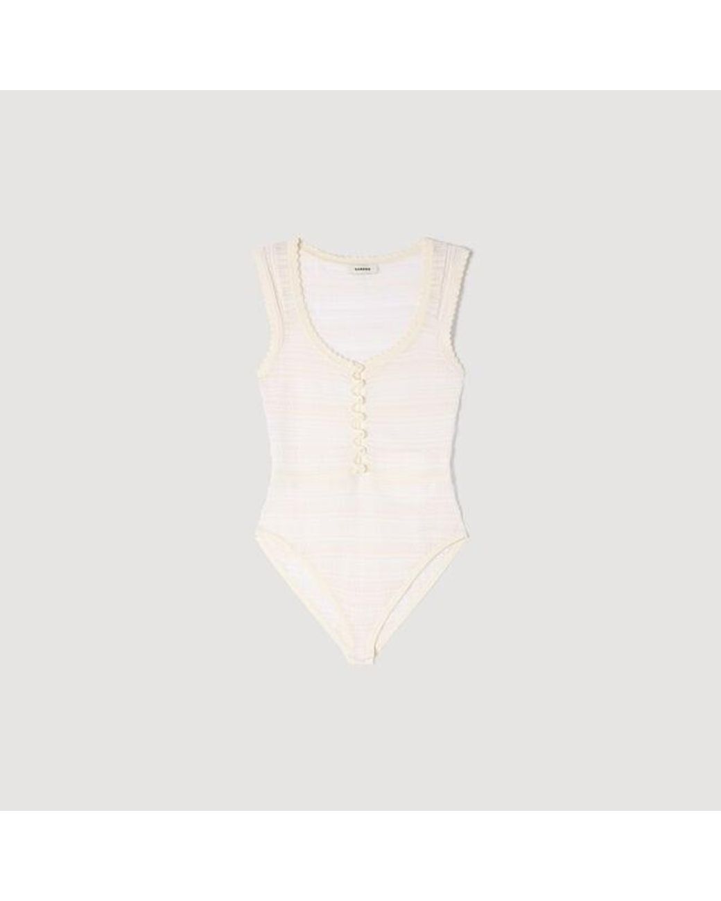 Sandro Natural Knit Bodysuit