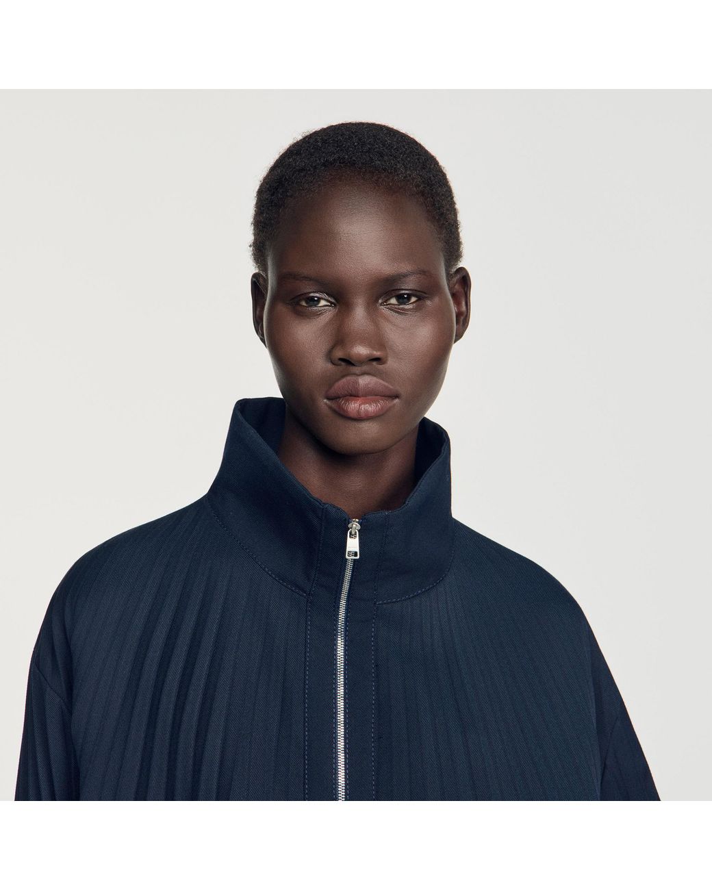 Blouson plissé Sandro en coloris Blue