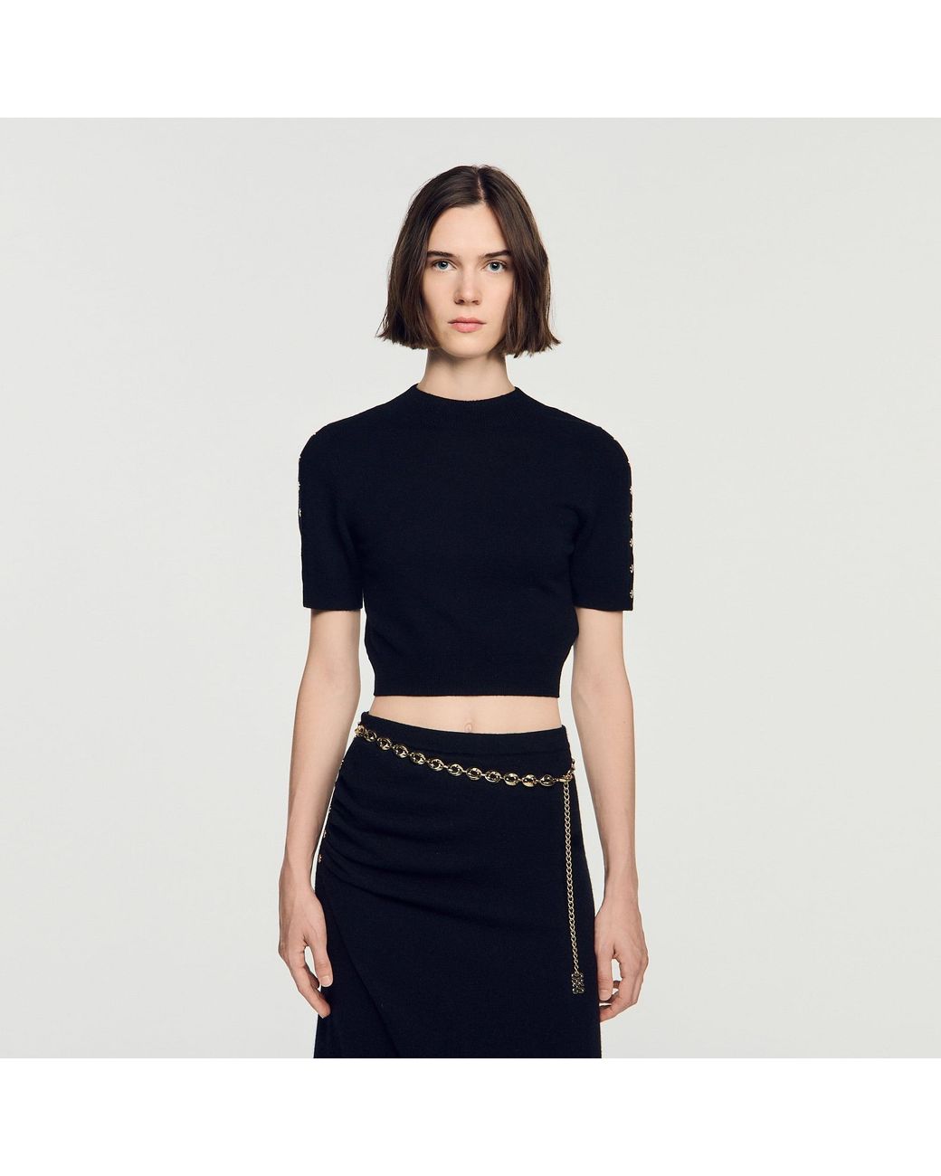Sandro Metallic Chain Belt