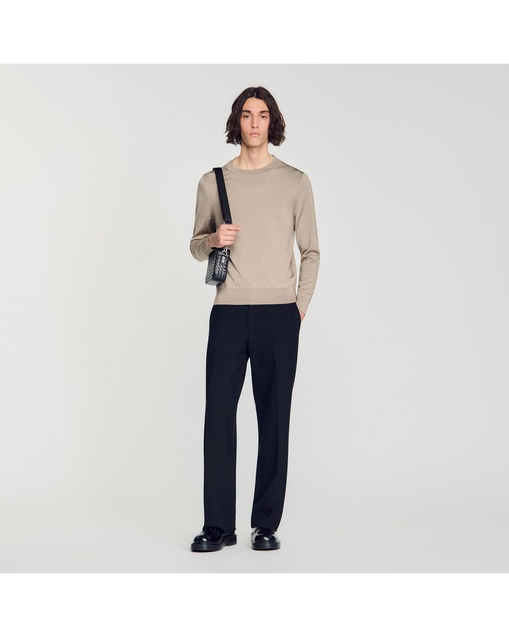 Pull en maille fine Sandro pour homme en coloris Blue
