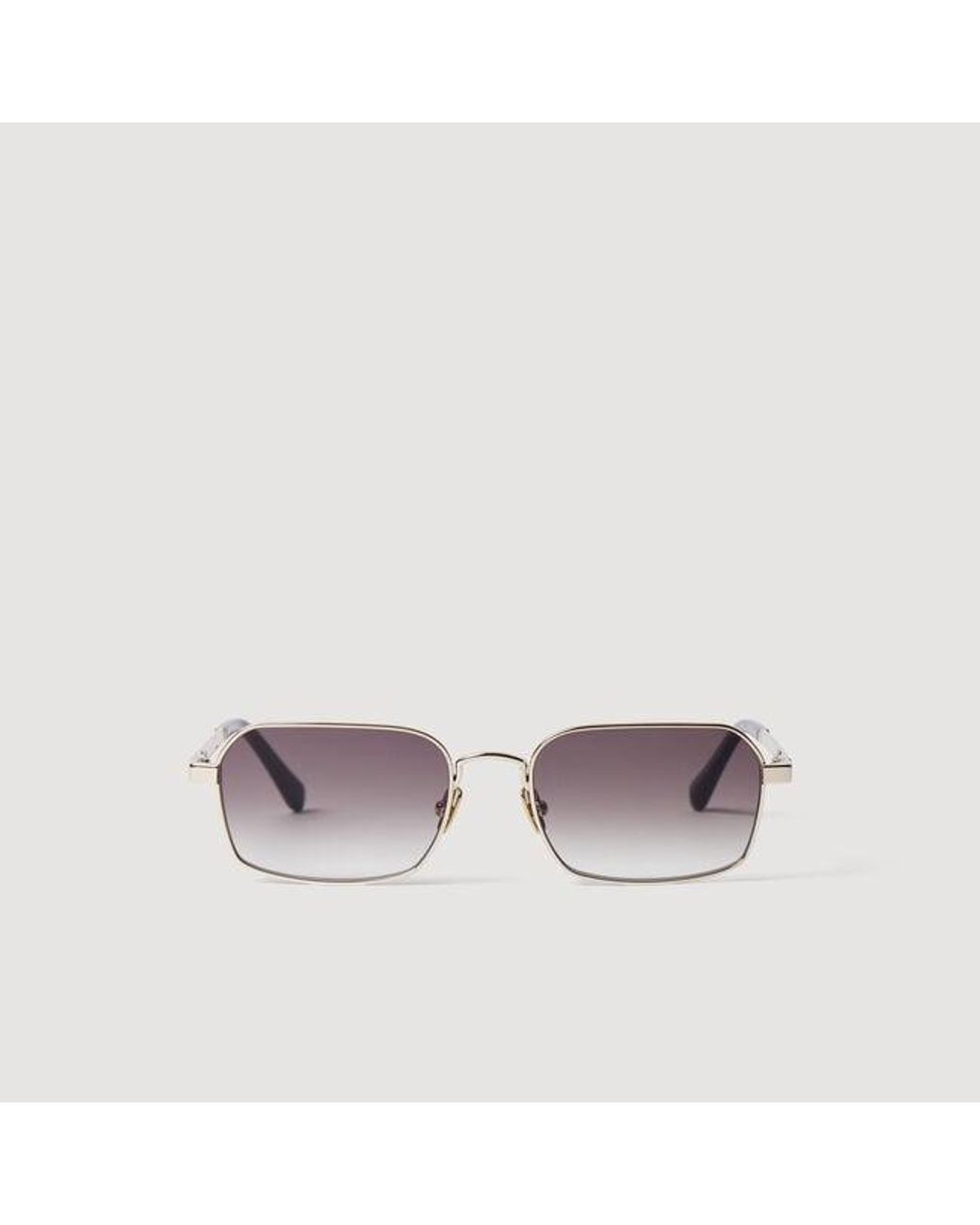 Sandro Black Acetate And Metal Sunglasses