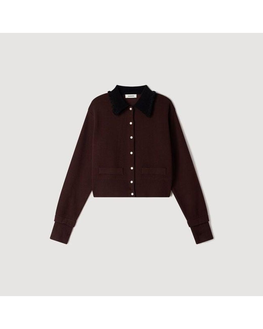Sandro Blue Cropped Coatigan
