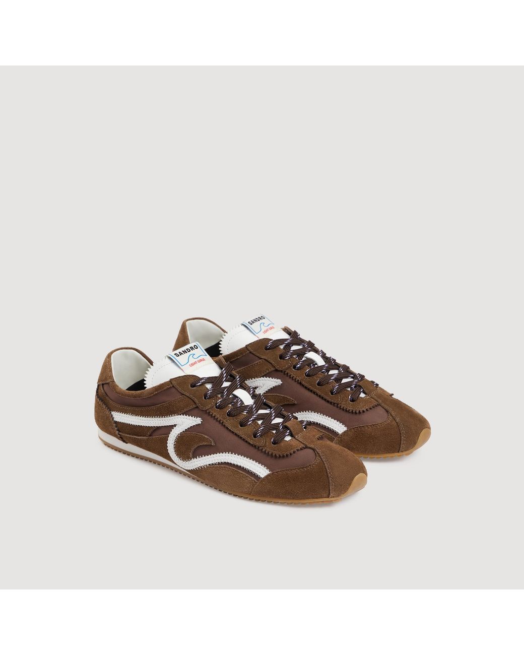 Sandro Brown Light Wave Sneakers