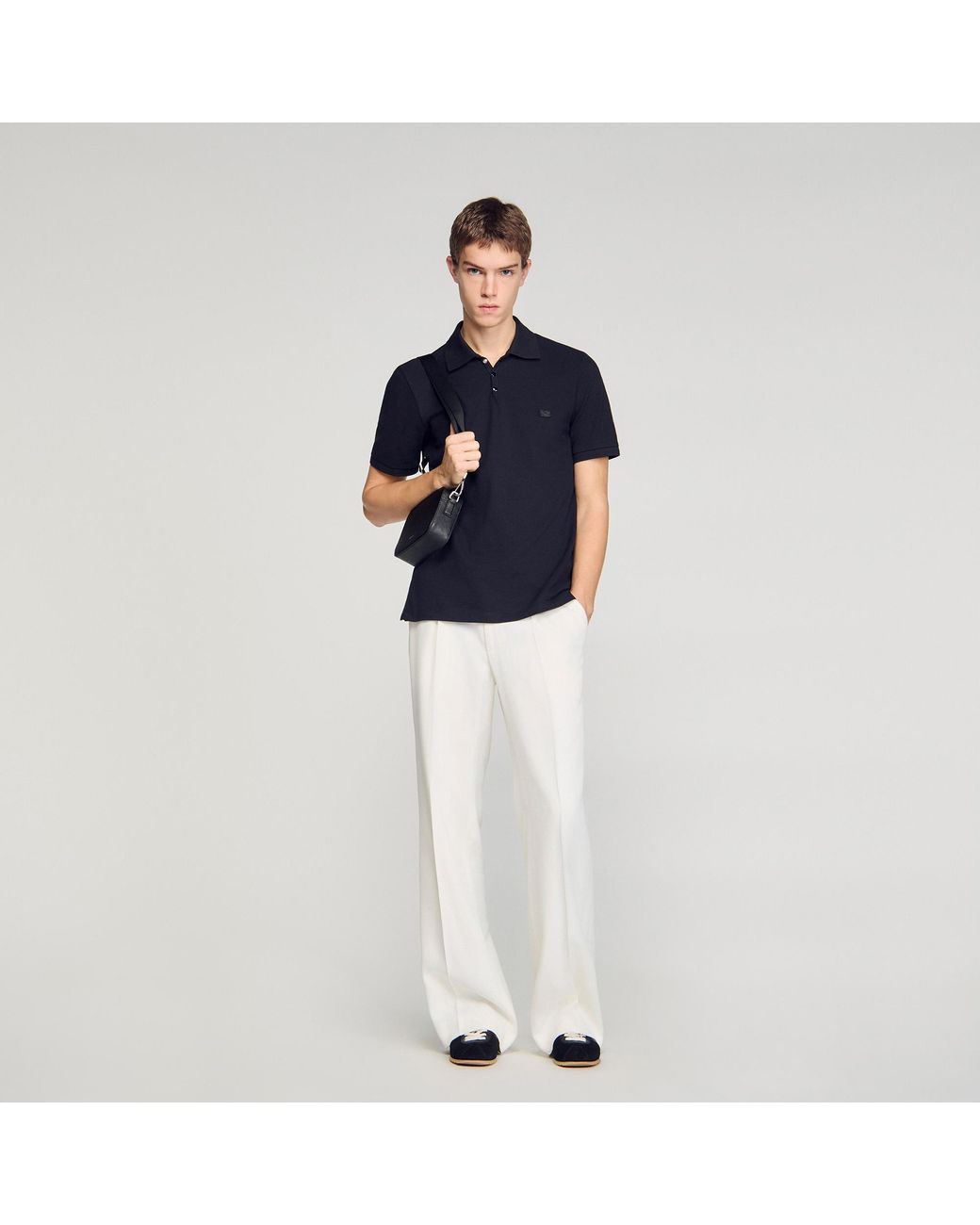 Sandro Blue Logo Polo Shirt for men
