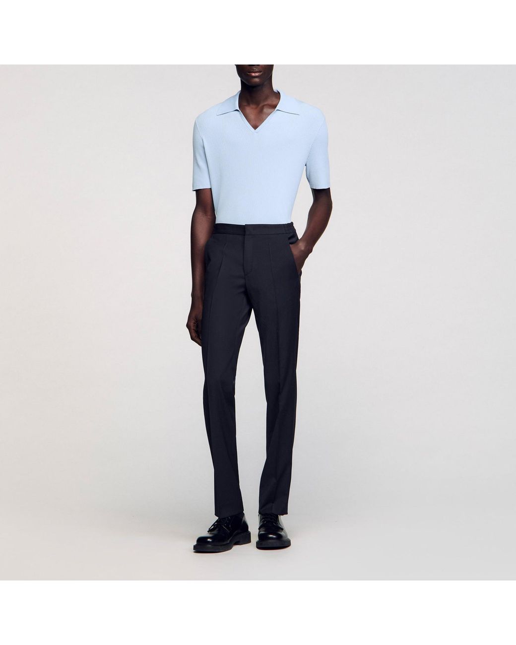 Sandro Blue Elasticated Trousers for men