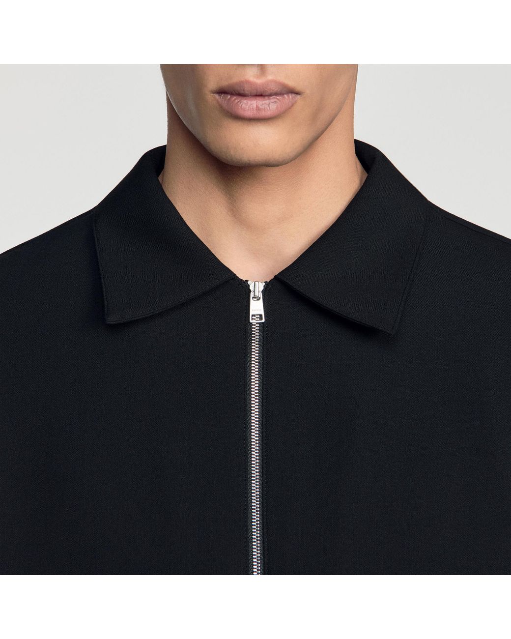 Sandro Blue Zipped Shirt for men