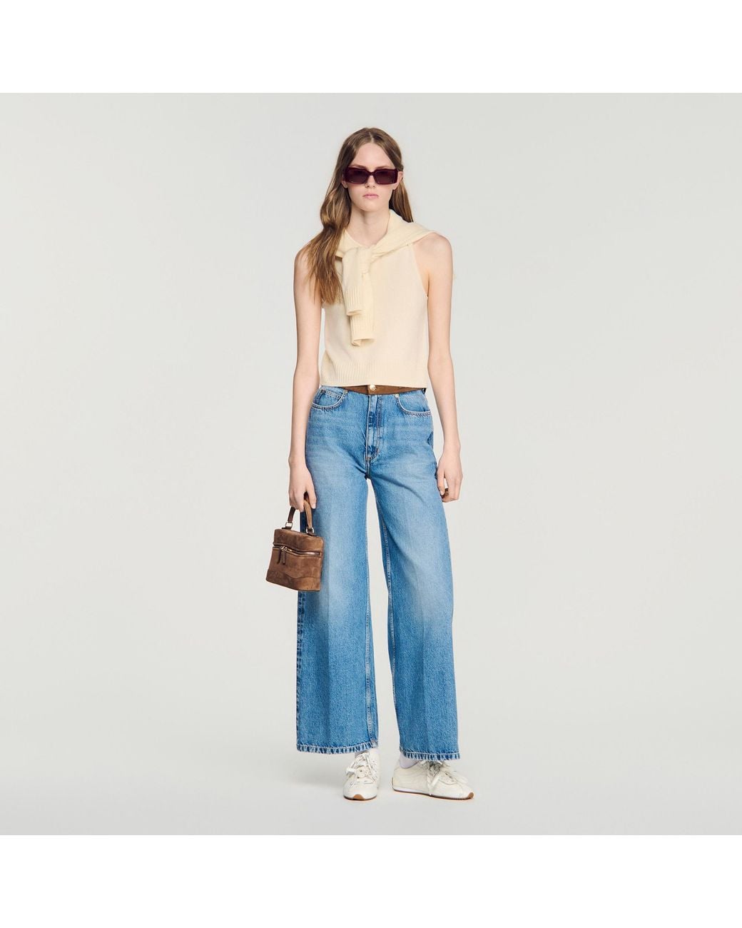 Pull sans manches Sandro en coloris Blue