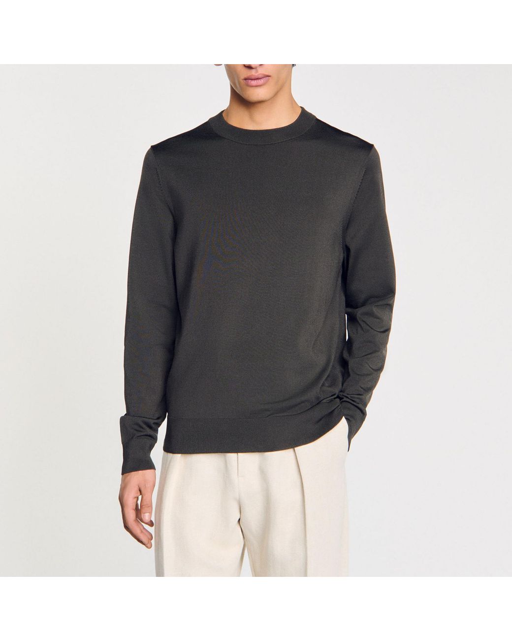 Pull en maille fine Sandro pour homme en coloris Black