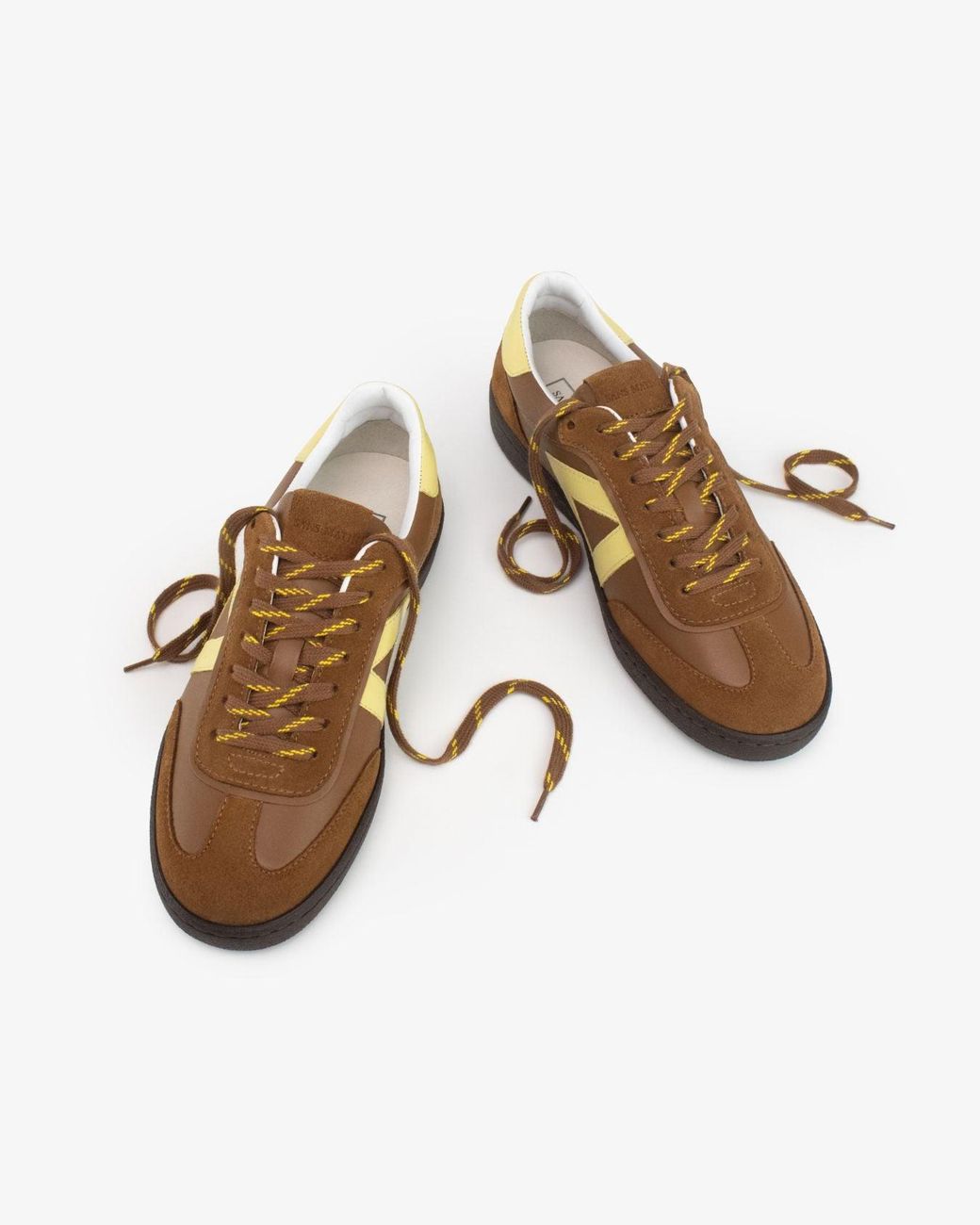 Sans Matin Multicolor Hera Low Top Trainers By Tan Leather, Suede Butter Leather, For for men