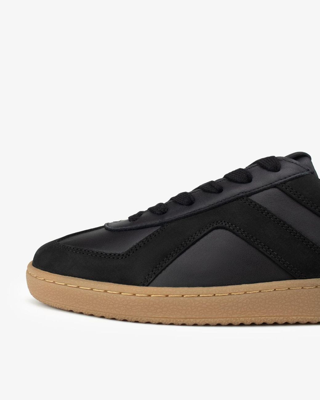 Sans Matin Black Leto Low Top Trainers, For Leather Nubuck Leather