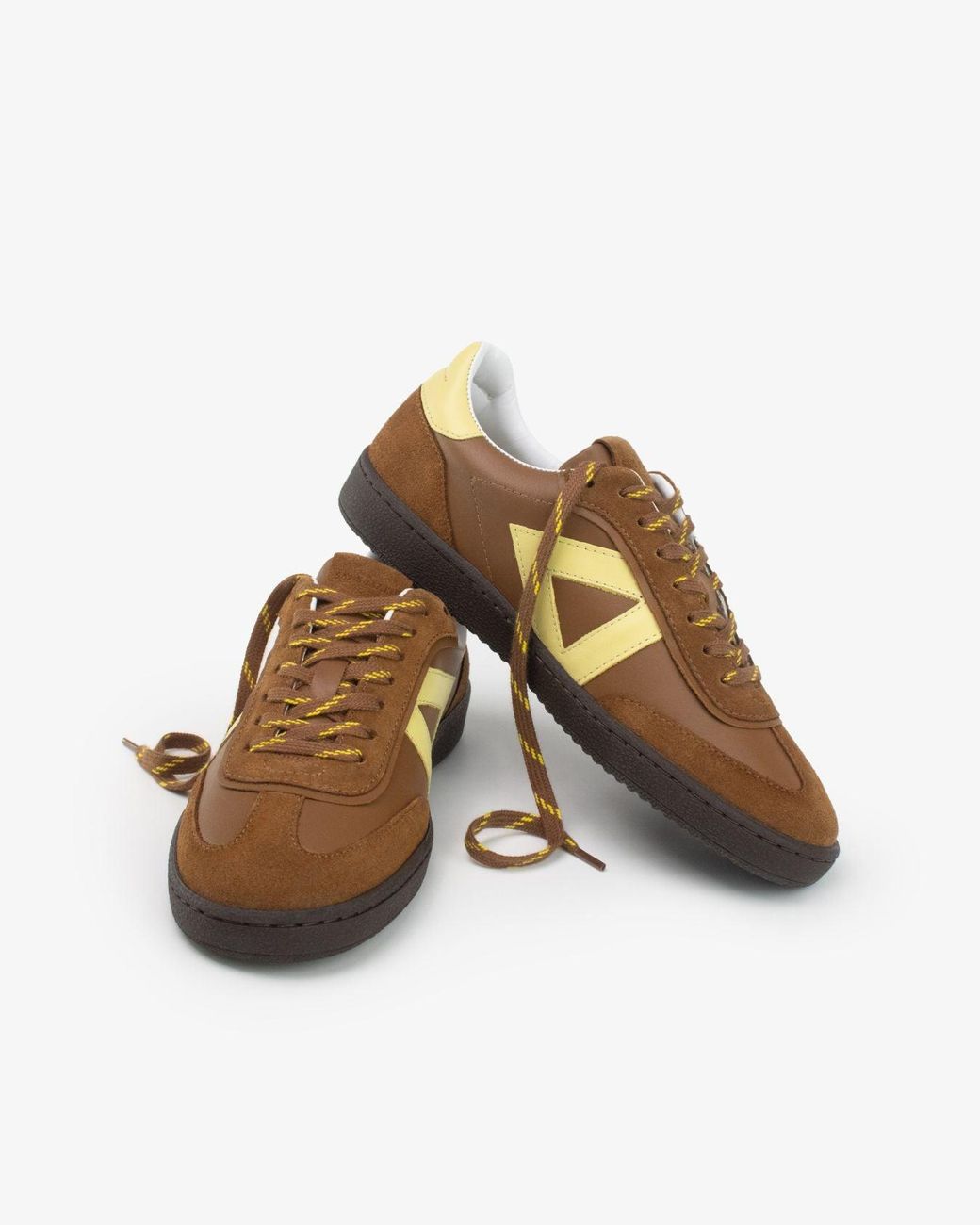 Sans Matin Multicolor Hera Low Top Trainers By Tan Leather, Suede Butter Leather, For for men