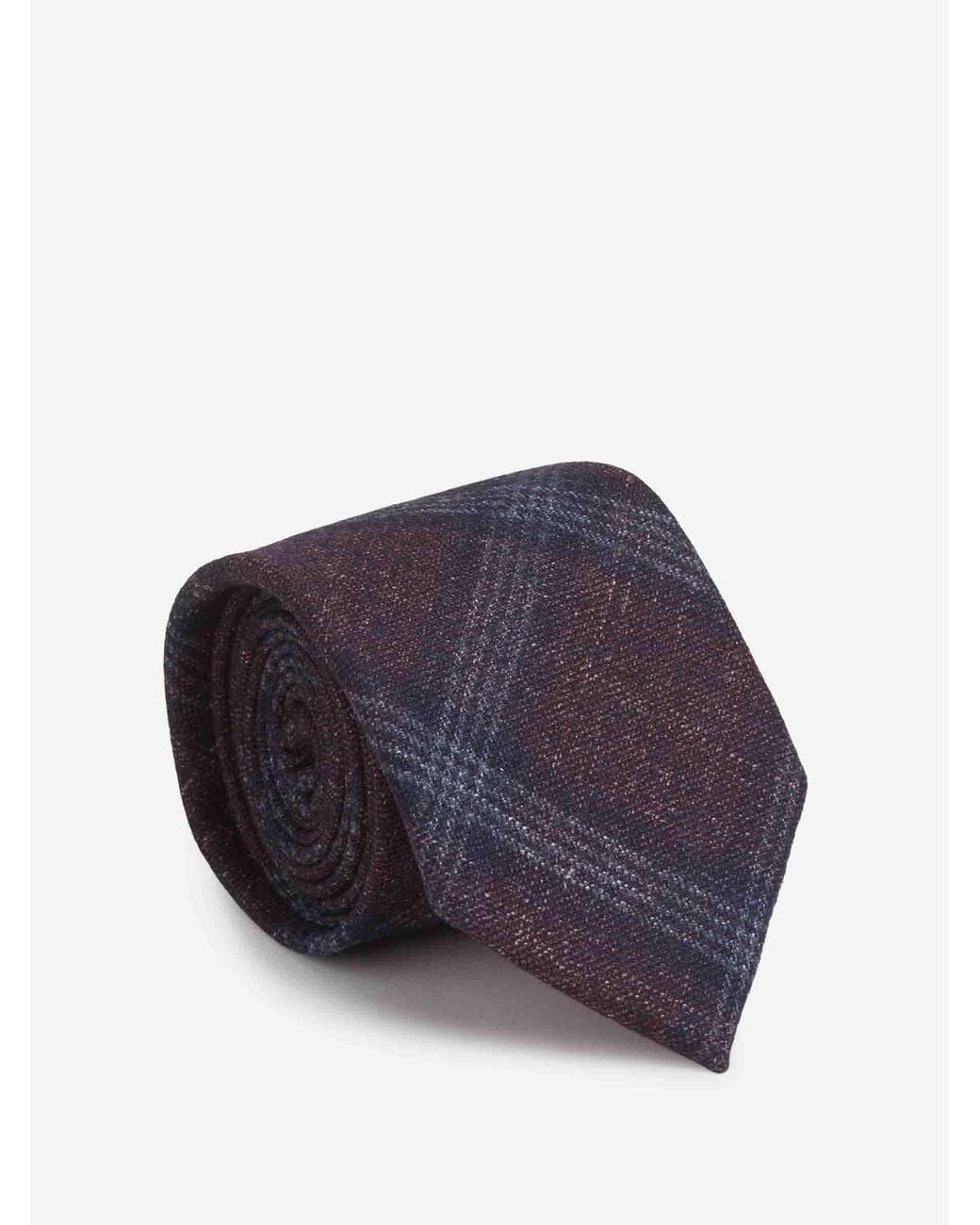 Bigi por Santa Eulalia Blue Wool Plaid Tie for men