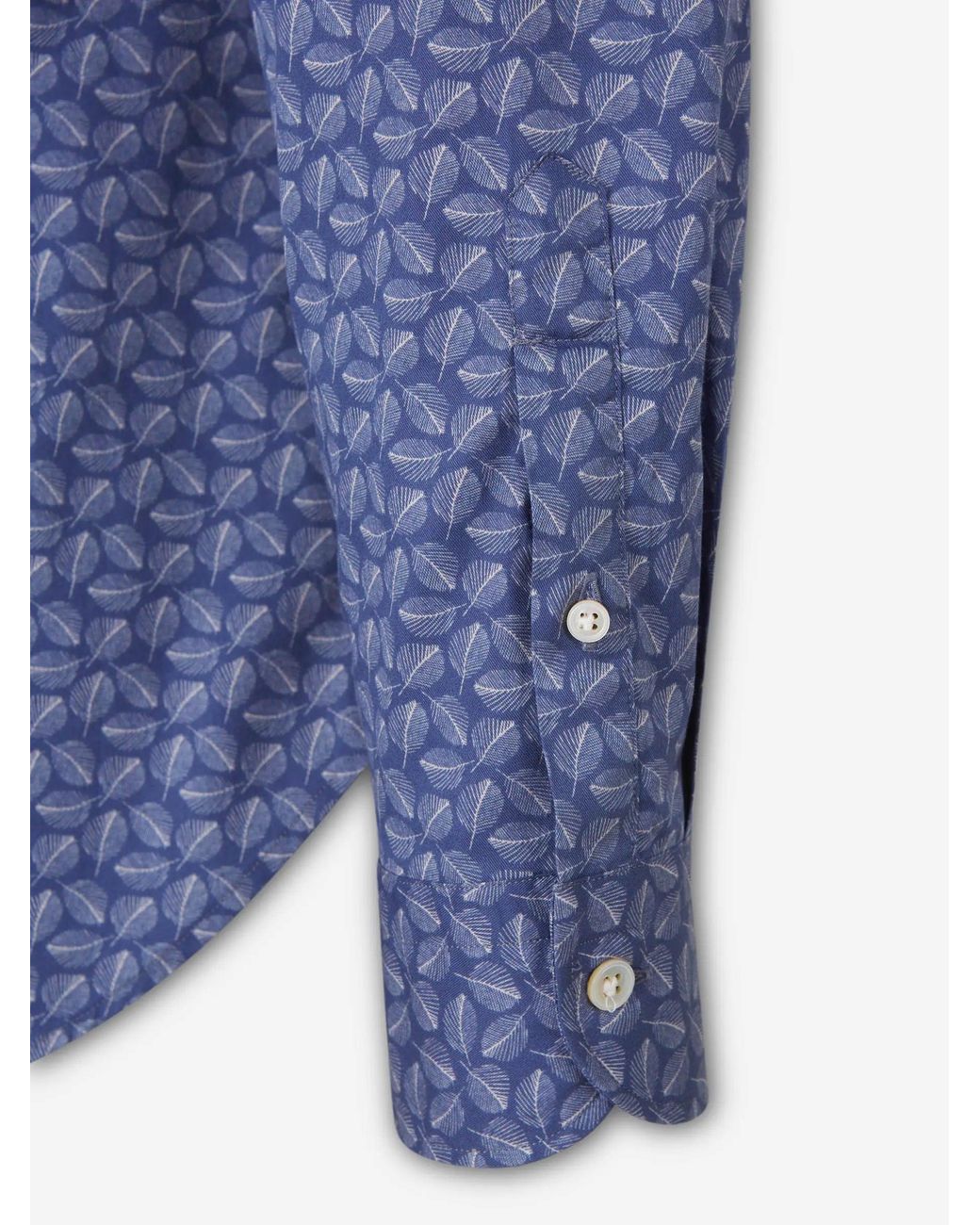Vincenzo Di Ruggiero Blue Printed Cotton Shirt for men
