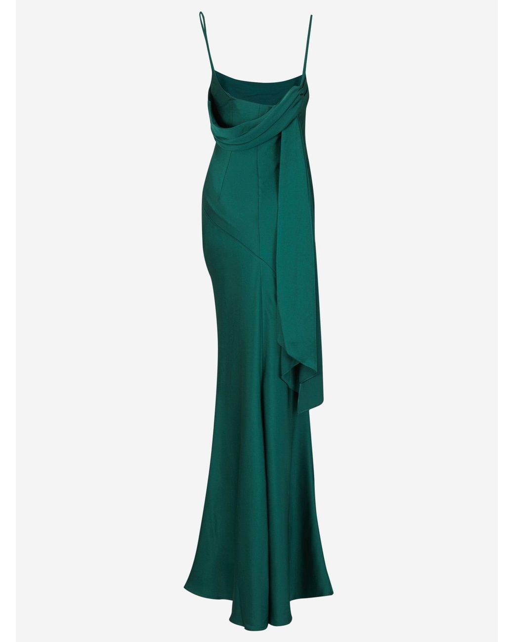 Safiyaa Green Maxi Cape Dress