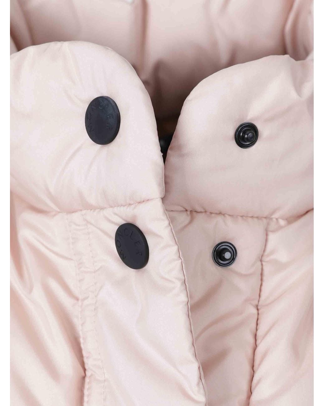 Moncler Pink Down Vest With Sherpa Lining