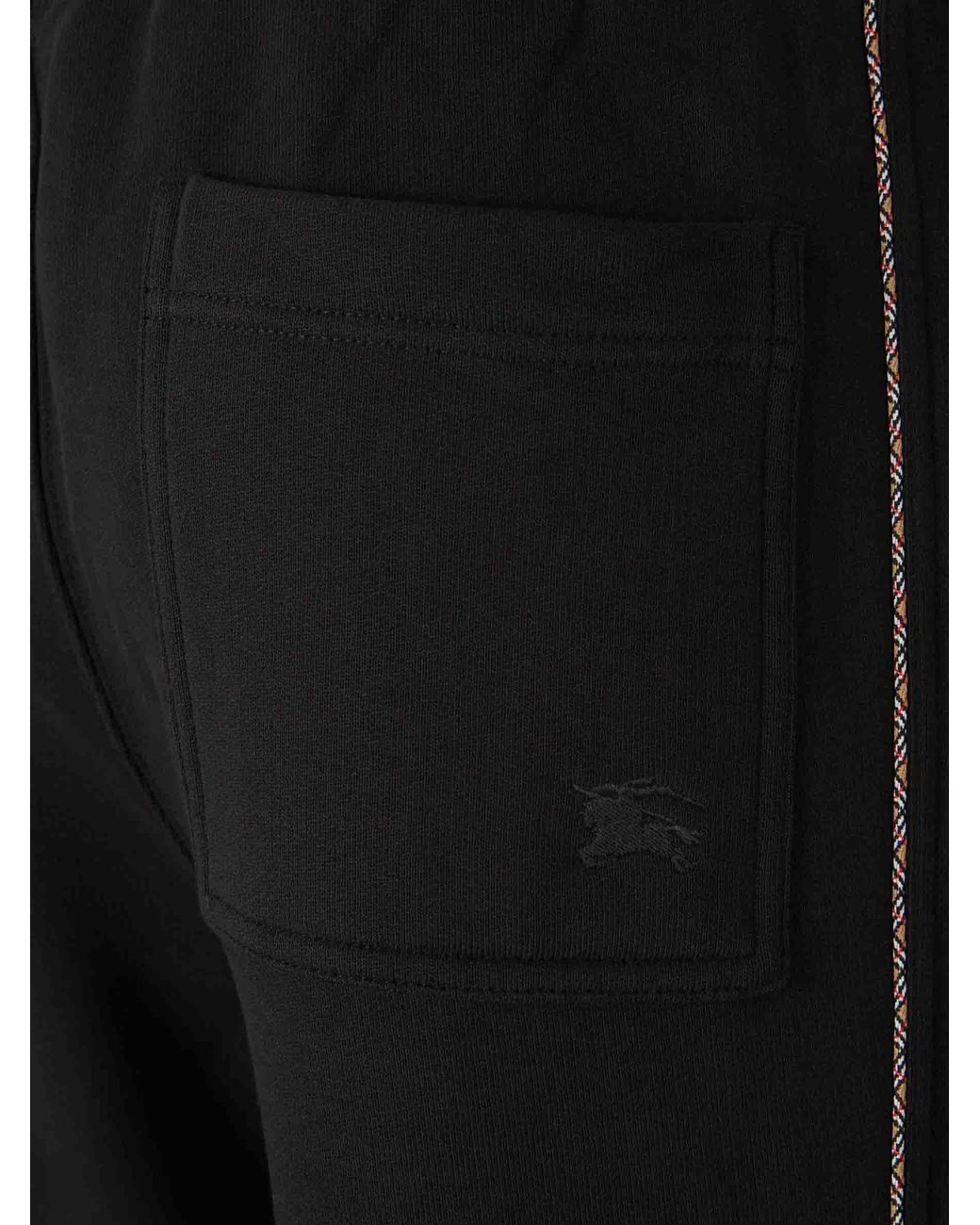 Burberry Black Cotton Joggers for men