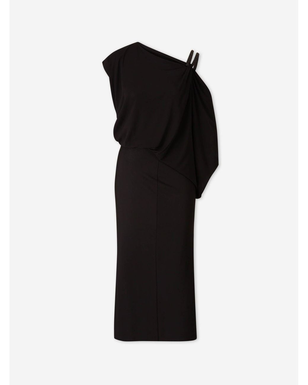 Tom Ford Black Asymmetrical Midi Dress
