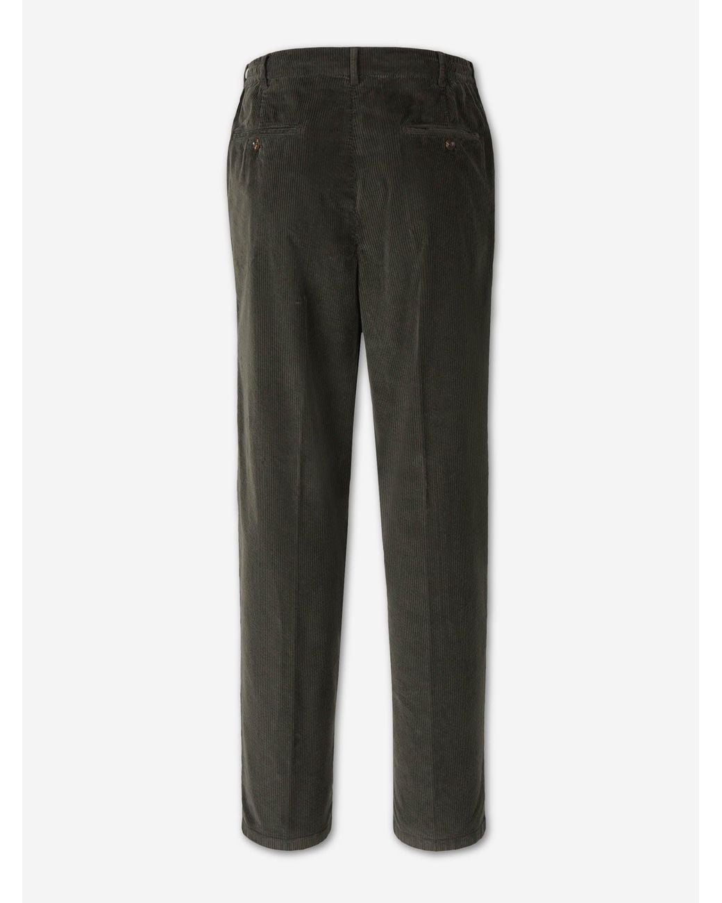 Marco Pescarolo Gray Corduroy Straight Leg Trousers for men