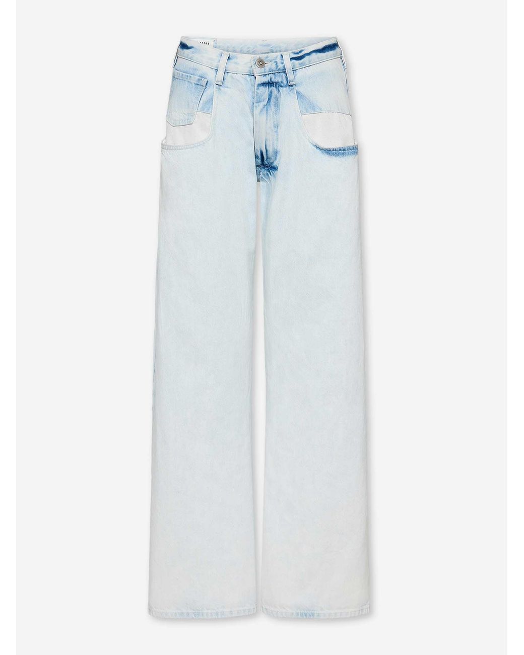 Maison Margiela Blue Wide Leg Straight Jeans