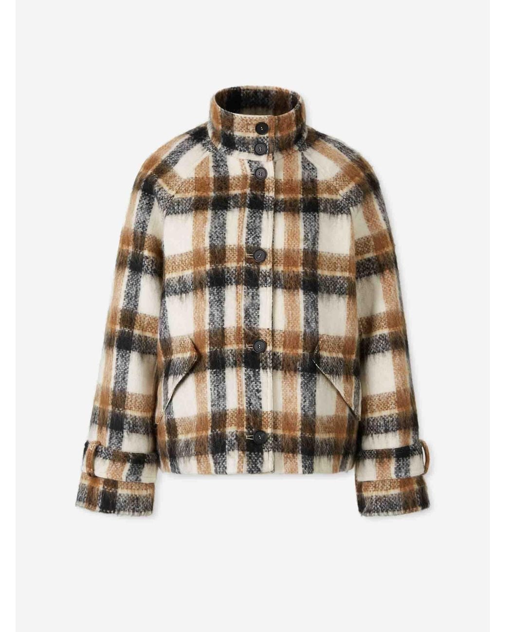 Jonathan Simkhai White Virelle Plaid Jacket